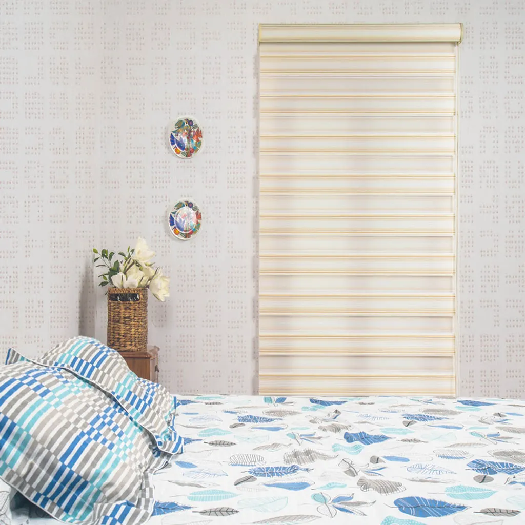 Duo Zebra Plisado - Vista de detalle 3 en color gold
